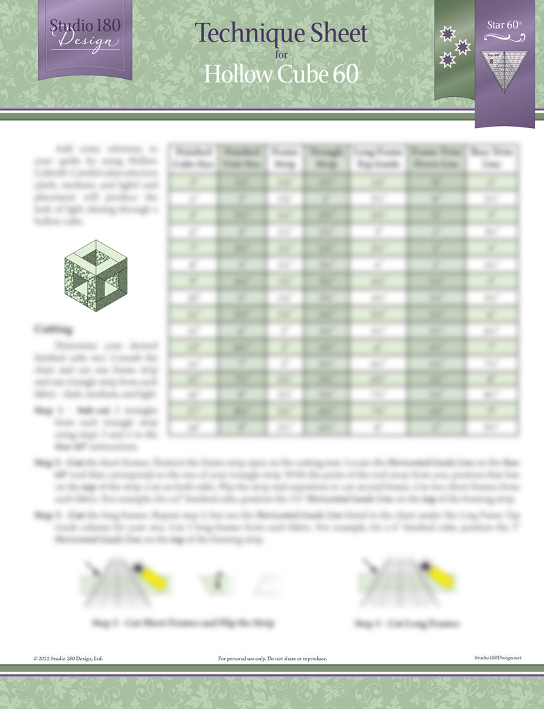 Hollow Cube 60 Technique Sheet